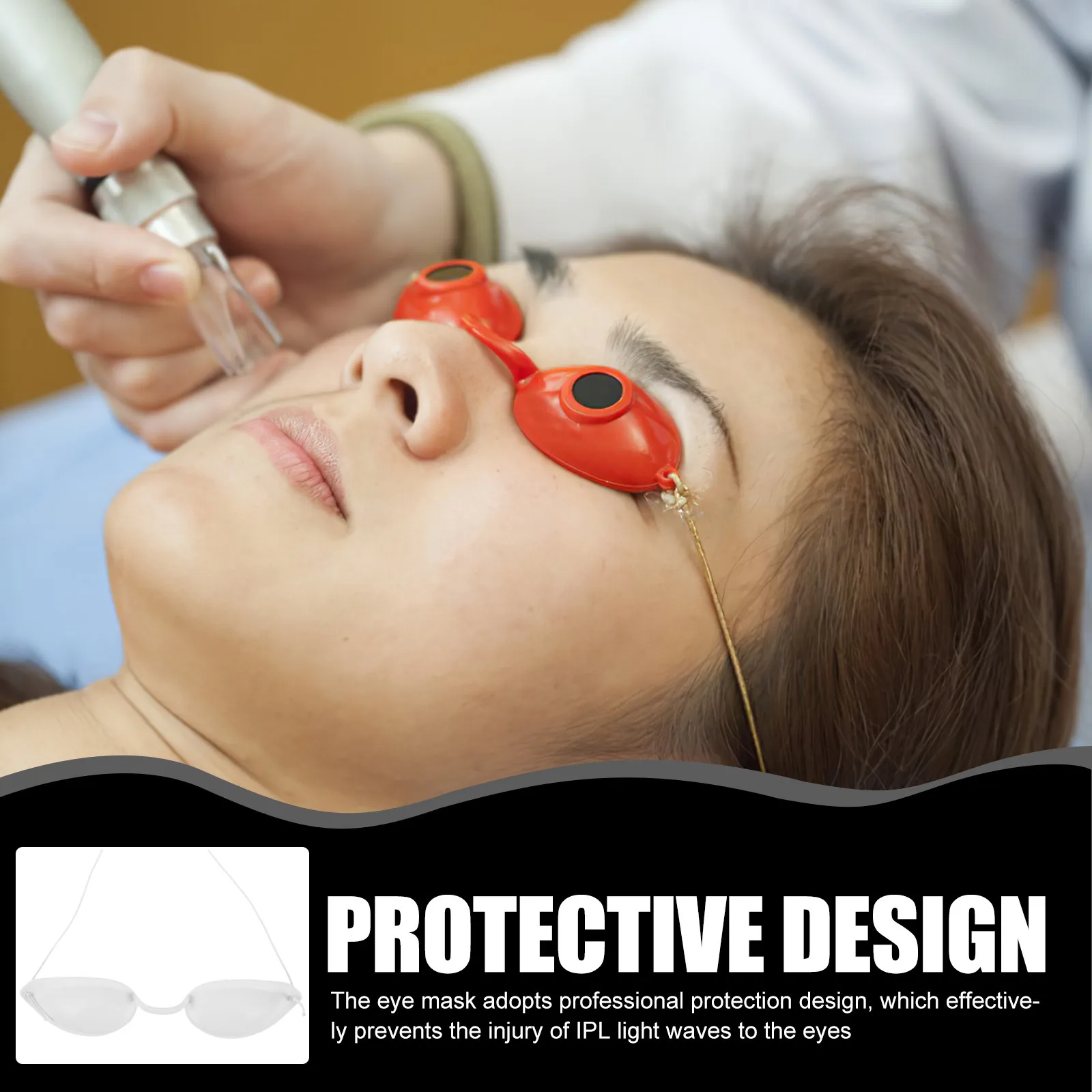 

Professional Reusable Adjustable Eye Mask for Beauty Treatments Hair Removal Eyebrow Washing Light Protection Comfortable Soft