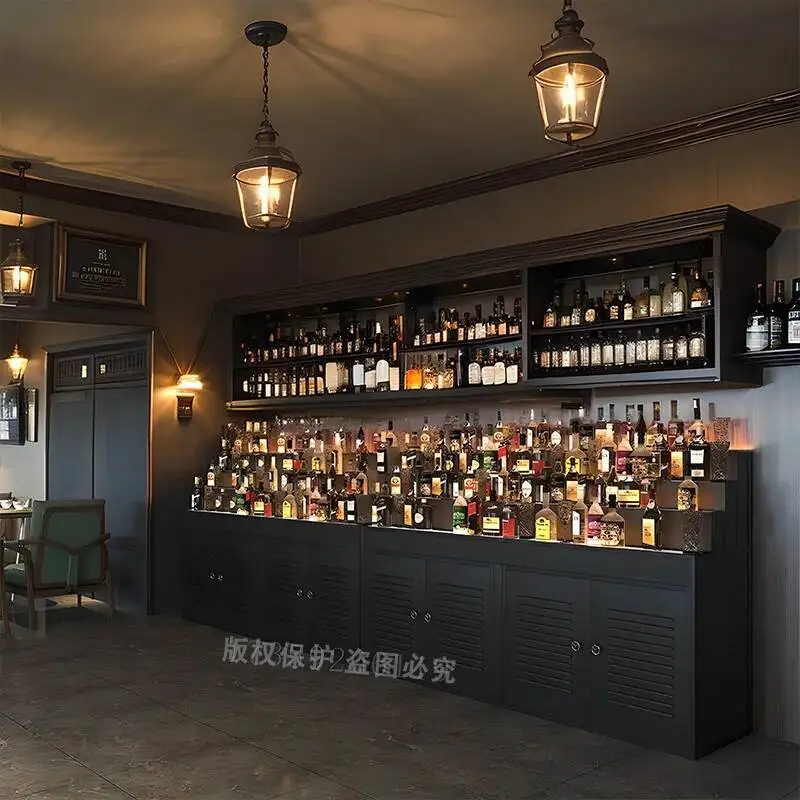 Partitions Designer Bar Cabinet Shelves Mobile Storage Metal Wine Cabinet Luxury Multifunctional Repisa Chinese Style Furniture