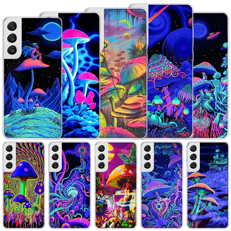 Weird Mushroom Psychedelic Soft Case For Samsung Galaxy S24 S23 S22 S21 Ultra S20 FE S10 Plus Phone Cover S9 S8 + S10E Funda