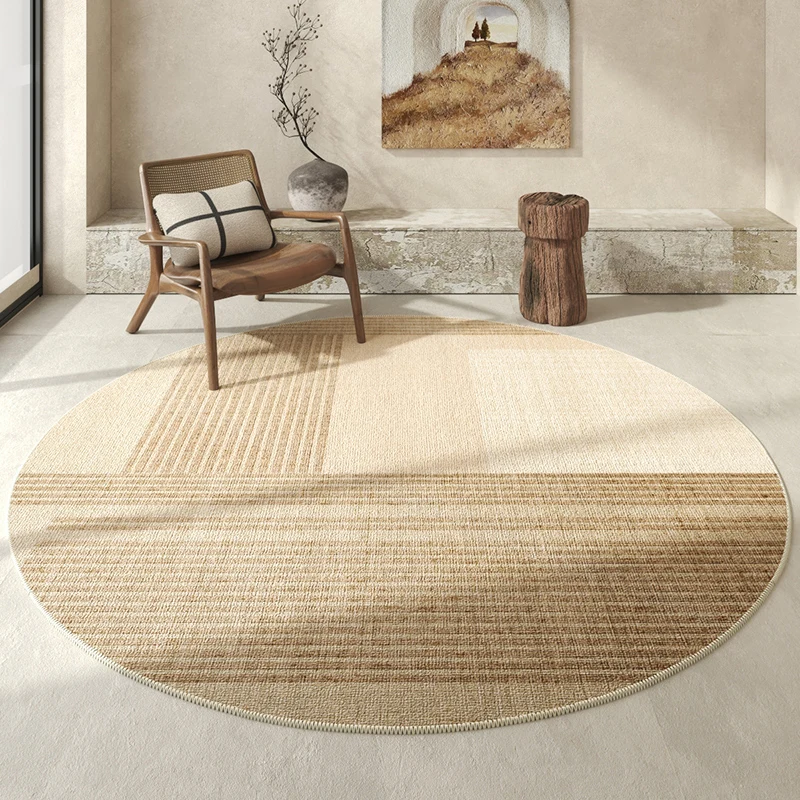 Modern Minimalist Rugs for Bedroom Large Area Thick Study Rug Light Luxury Living Room Decoration Round Carpet Home Non-slip Mat