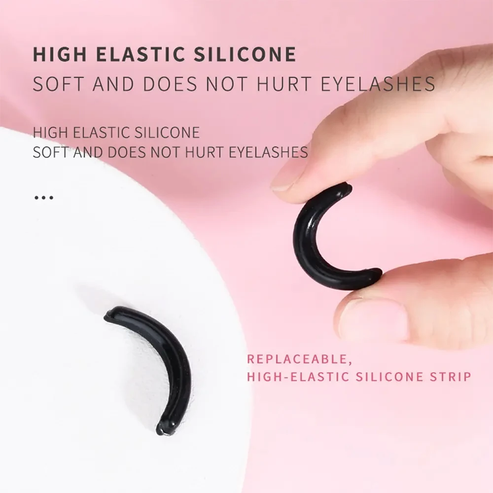 Juego de rizador de pestañas de acero inoxidable, herramienta de maquillaje rizado Natural, Color aleatorio, 2 uds.