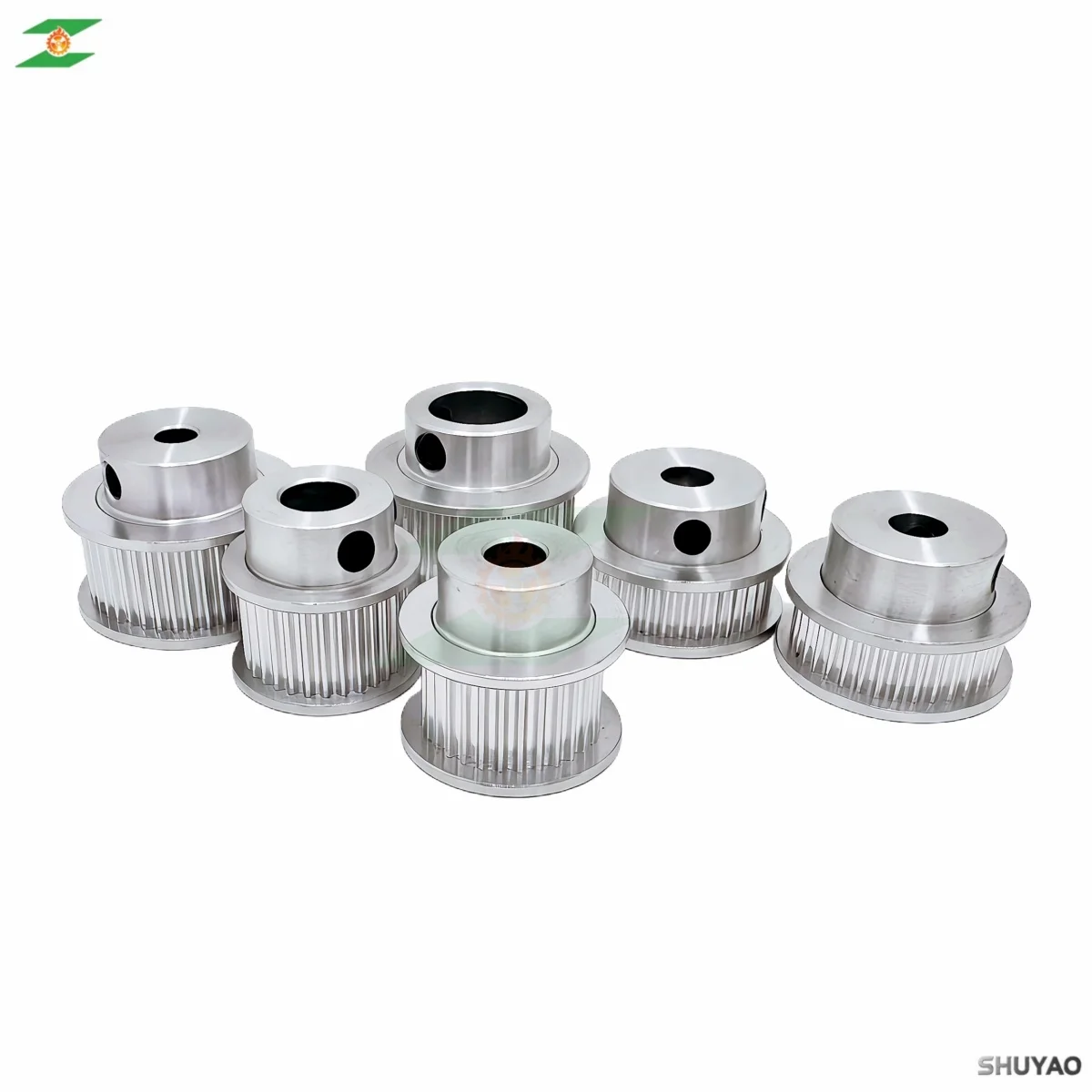 2GT GT2 Timing Pulley BF Type 30 32 36 40 48 60 80 Teeth Aluminum Alloy Bore 5/6/6.35/8mm with Double Flange & Boss for 3D Print