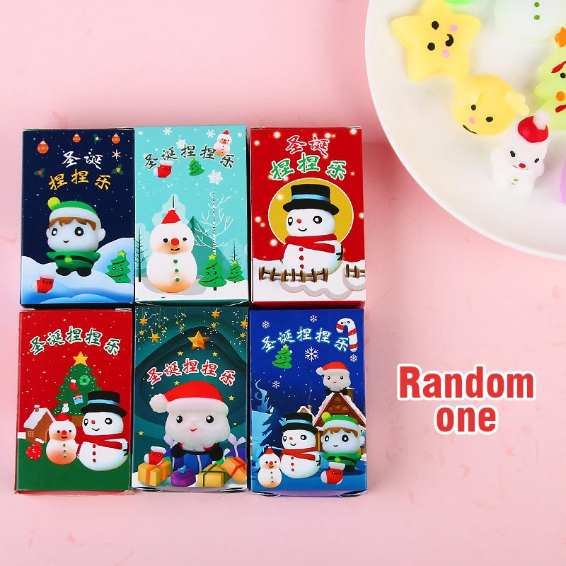 50 Stuks Kerst Blinde Doos Kawaii Squishy Speelgoed Feestartikelen Voor Kinderen Volwassenen Squishies Stress Relief Squeeze Speelgoed Verjaardagscadeau