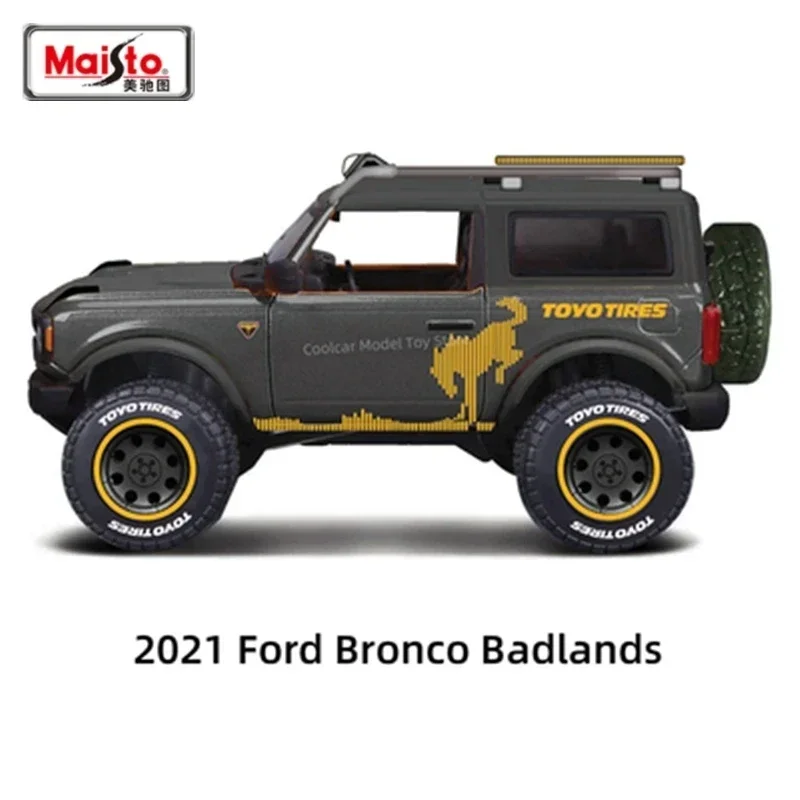 Maisto 1:27 2021 Ford Bronco Badlands Alloy Car Model Diecast Metal Toy Off-road Car Model Simulation Collection Gifts Toys Boys