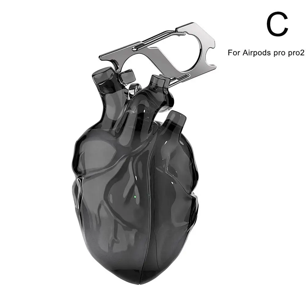 Halloween Bluetooth Earphone Case For Airpods 3/Pro 2 Red Heart Shape Anti-Fall Anti-scratch Protective Bag Fun Decoration