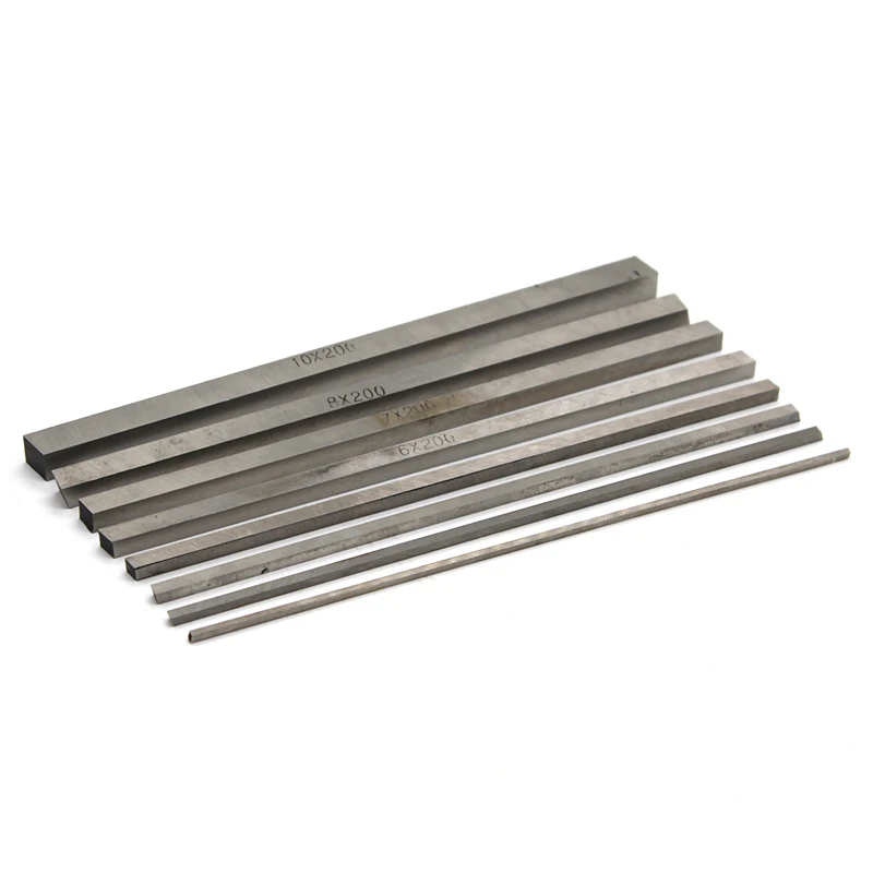 1-10pcs Length 200mm Square Steel Rod 2x2mm-10x10mm Steel Strip Bar Turning Tools For DIY Model Material Accessory Tool Parts