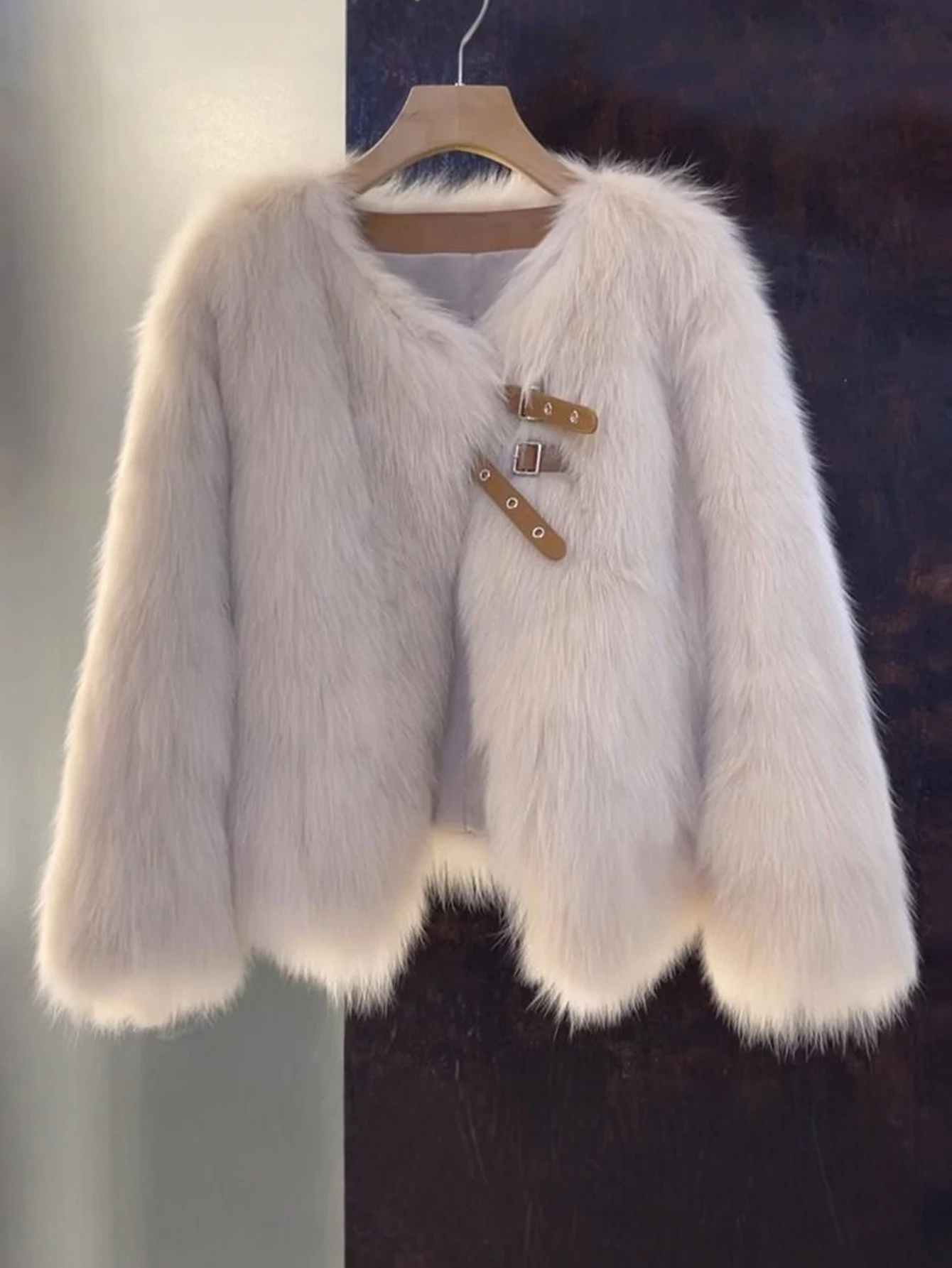 Fur One Casual Style Integrated Fur Coat Women's Outerwear Comfortable Soft Material Fashionable Trendy Design