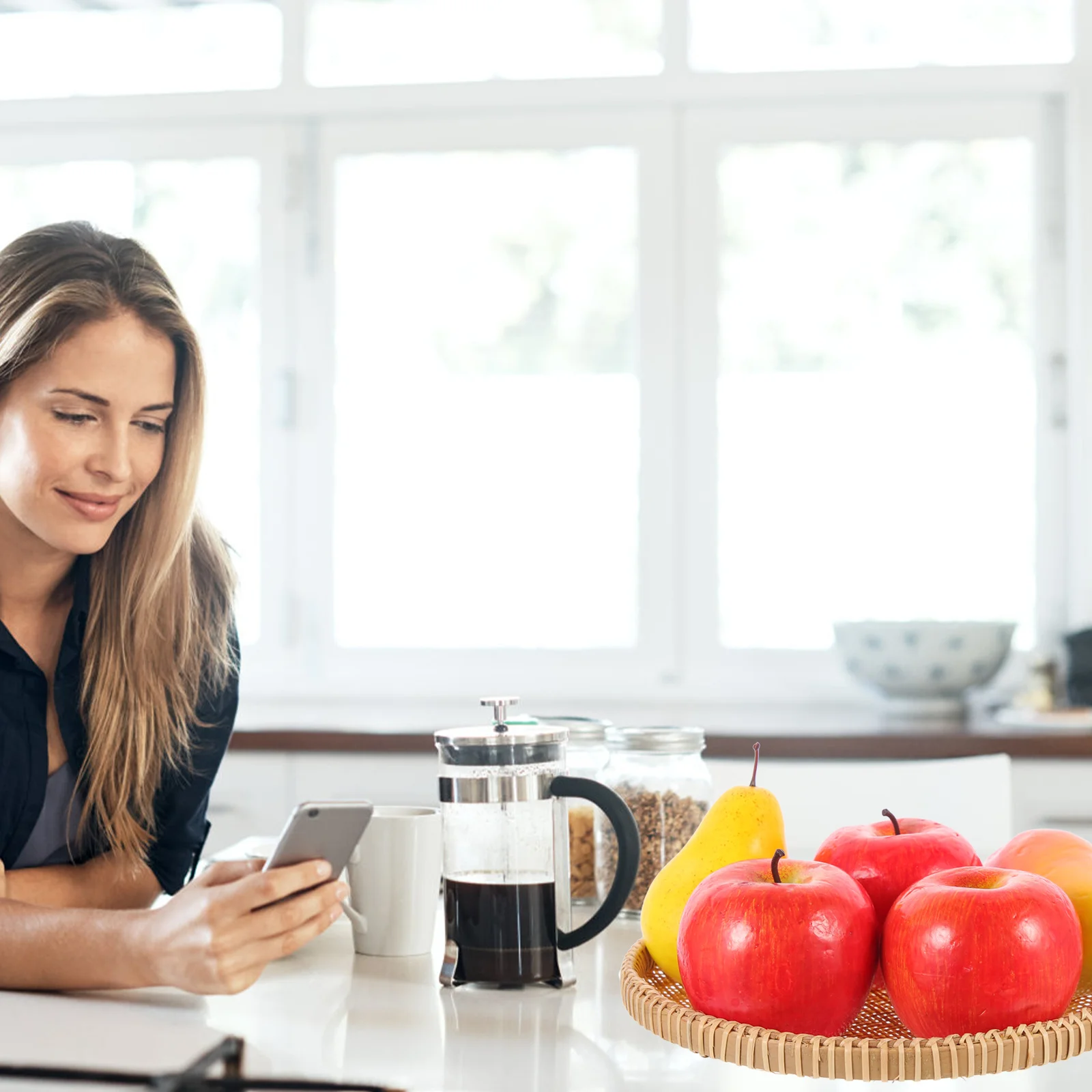 

Bamboo Food Draining Basket Premium Bamboo Long-Lasting Kitchen Fruit Vegetable Drying Container Draining Basket