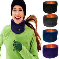 USB Outdoor Heating Scarf 3 Gears Adjustable Temperature Electric Neck Warmer Windproof Thermal Neck Gaiter for Women Men