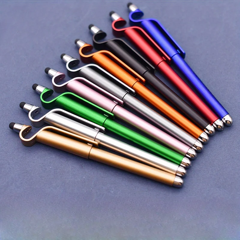 

6/12 Pieces of Multi-Functional Gel Pens in Random Colors, Colorful Phone Stand Touch Screen Pens, Gift Pens, Personalized and Fun Multi-Functional Gel Pens for Writing, Office Use, and Holiday Gifts