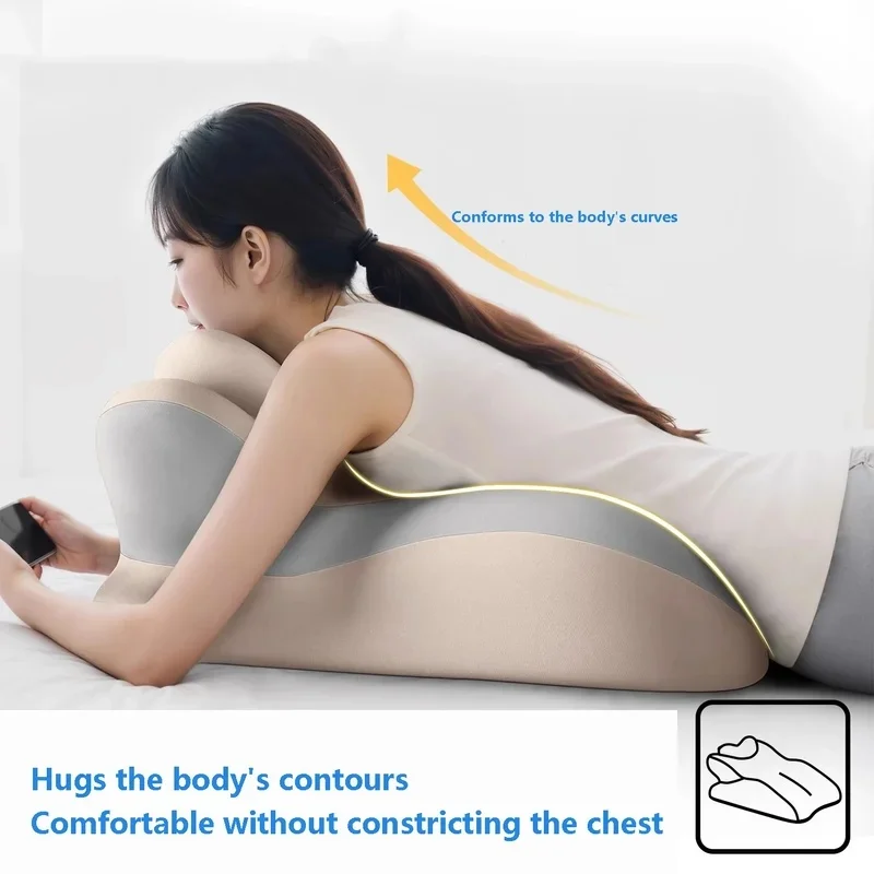Memory Foam Pillow Ergonomic Support Neck Leg Rest Reading Phone Use Bed Sofa Wedge Shape Pain Relief Comfort