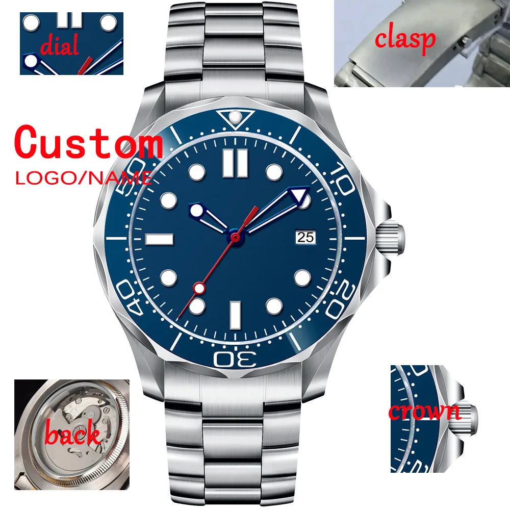 

Custom logo 41mm Automatic Mechanical Watch with CORGEUT NH35 Movement Sapphire Glass Diver's Watch Reloj