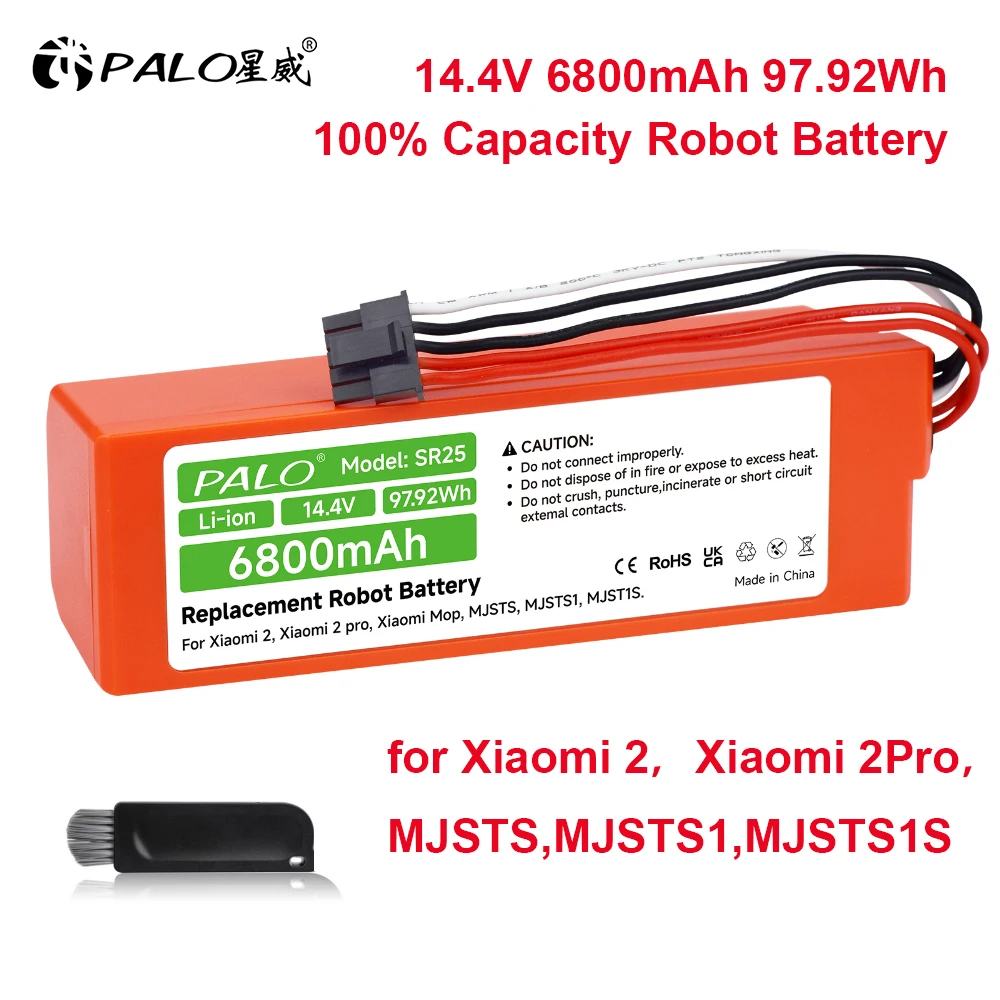 PALO 14.4V Replacement Robot Battery For Xiaomi 2 Xiaomi 2pro Xiaomi Mop MJST1SHW MJSTS1 MJSTS  MJST1S