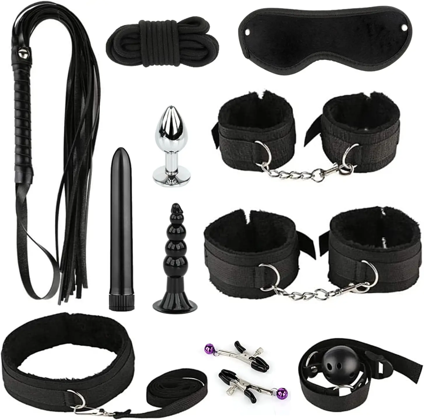 

11PCS Bondage Set Erotic Suit Sex Bondage Toys for Couples Bed Restraints Set Adjustable Neck and Leg Cuffs Kit Sexy Swing Sex