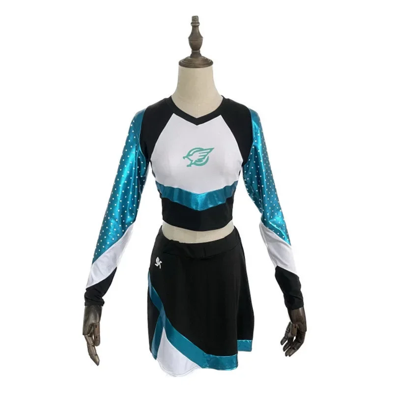 TV Play Euphoria Cheerleading Costume Euphoria Maddy Cosplay Uniform High School Long Sleeve Women Cheerleader Halloween Outfits