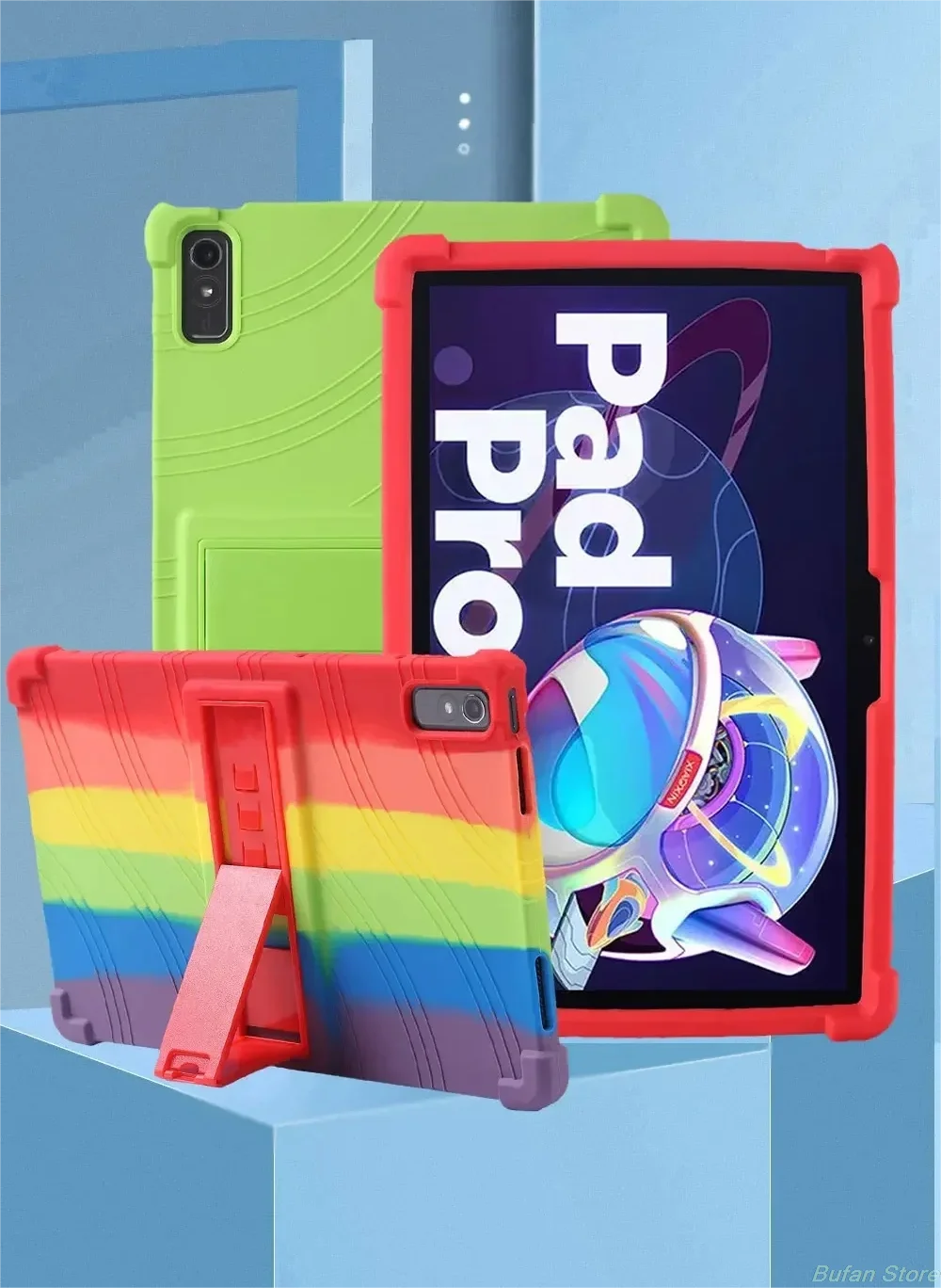 

Tablet Case For Xiaomi Poco Pad 5G Redmi Pad SE 8.7inch 11inch Pad Pro 12.1 10.6inch Tablet Safe Shockproof Silicone Stand Cover
