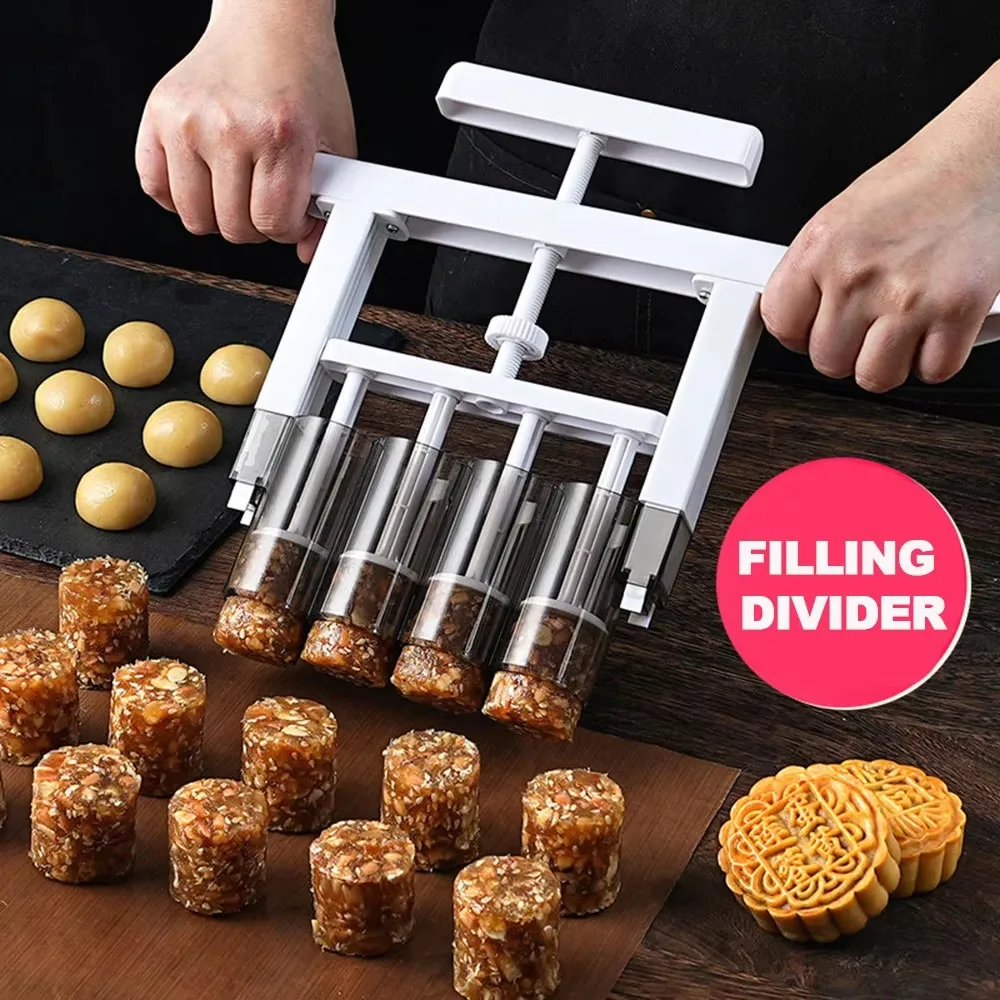 New Hand-Pressed Mooncake Mold Quantitative Dough Divider Stuffing Machine Peach Pastry Baking Mold