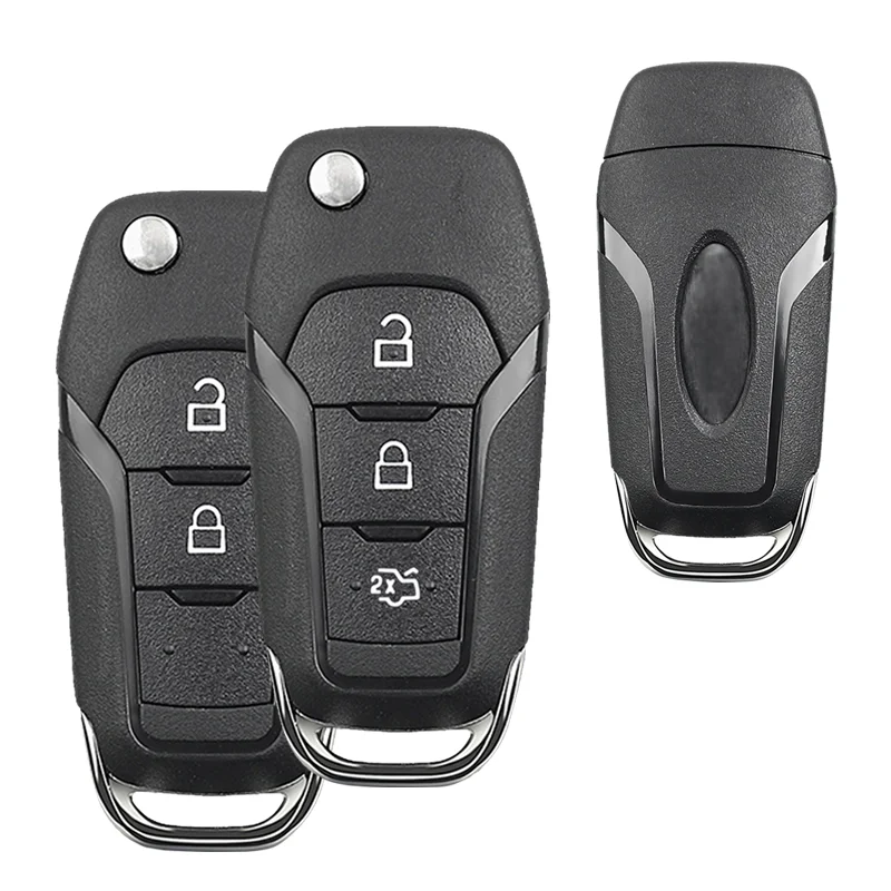 YAYUN 2/3/4 Buttons Flip Remote Key Shell Case Explorer Ranger AKFDF120 For FORD 2015-2019 F-150 Fusion F-250 F-350 Focus MK MK7