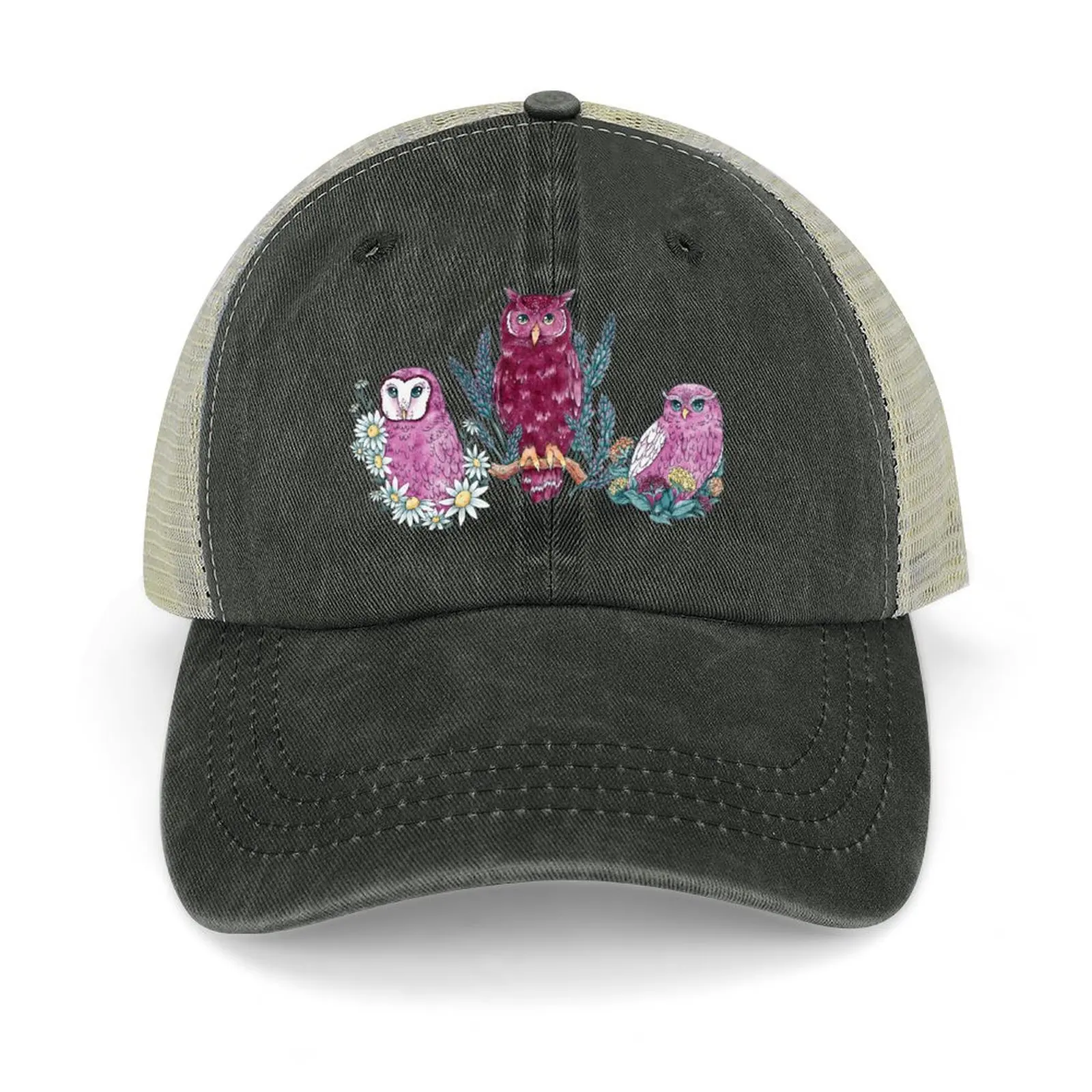 

Floral Owls Pattern Baseball Cap men's big size hat party Hat designer cap New In Hat Women's Hats For The Sun Men's
