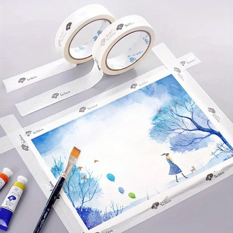 

2 Rolls 20m Paper Fixation Masking Tape Sketch Watercolor Painting Oil Painting Artist Washi Tape Sketch Fixation Sticky