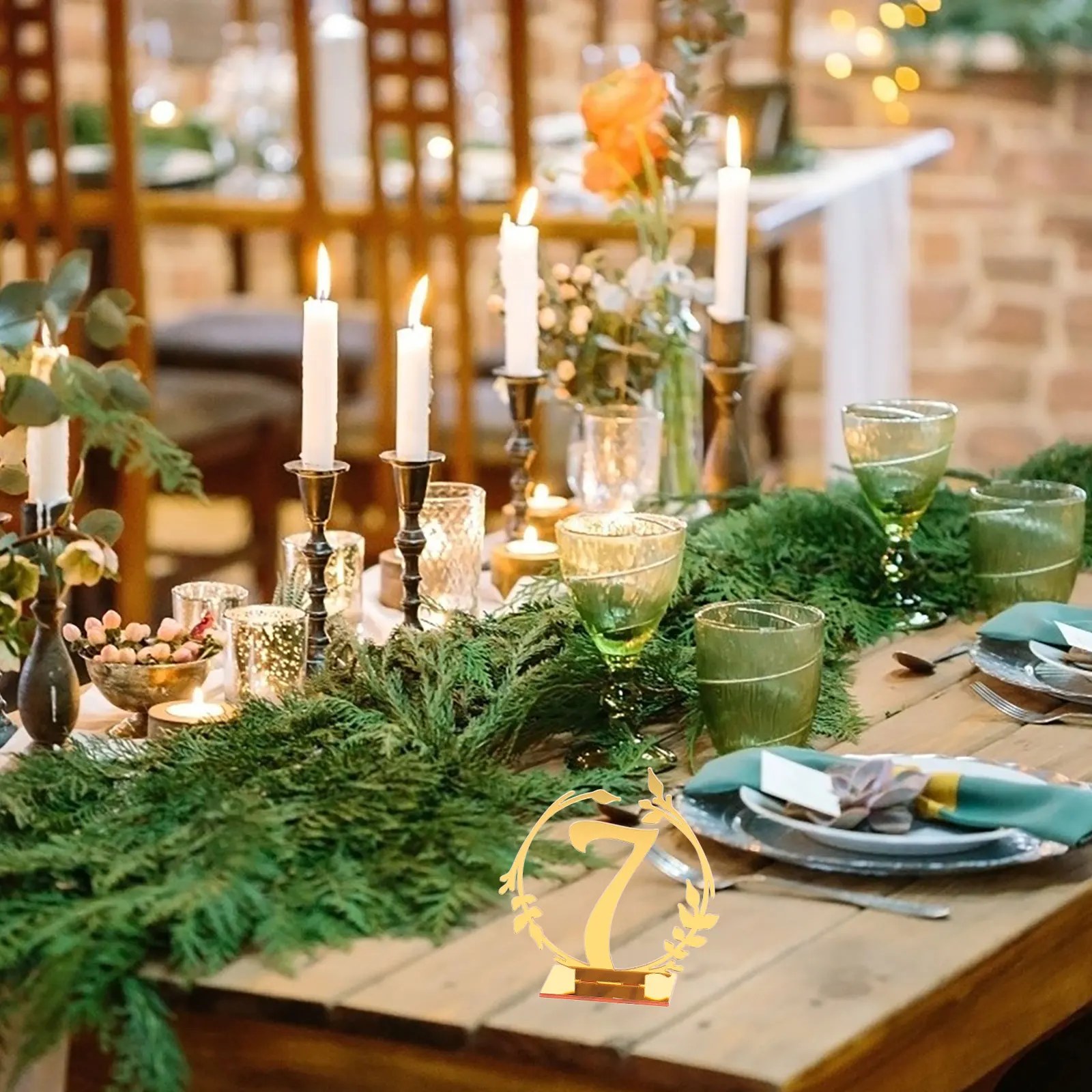 

10Pcs Acrylic Table Numbers Wedding Party Round Number Signs Stylish Place Cards for Restaurant Banquets Cafe Bar Events