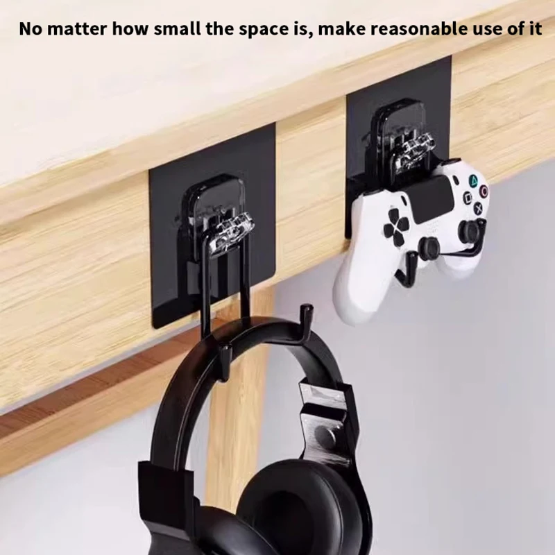 Picture 6: 5PCS Universal Wall Mounted Headphone Stand Hook Gaming Controller Holder Adhensive Wall Mount Hanger Gaming Earphone Bracket