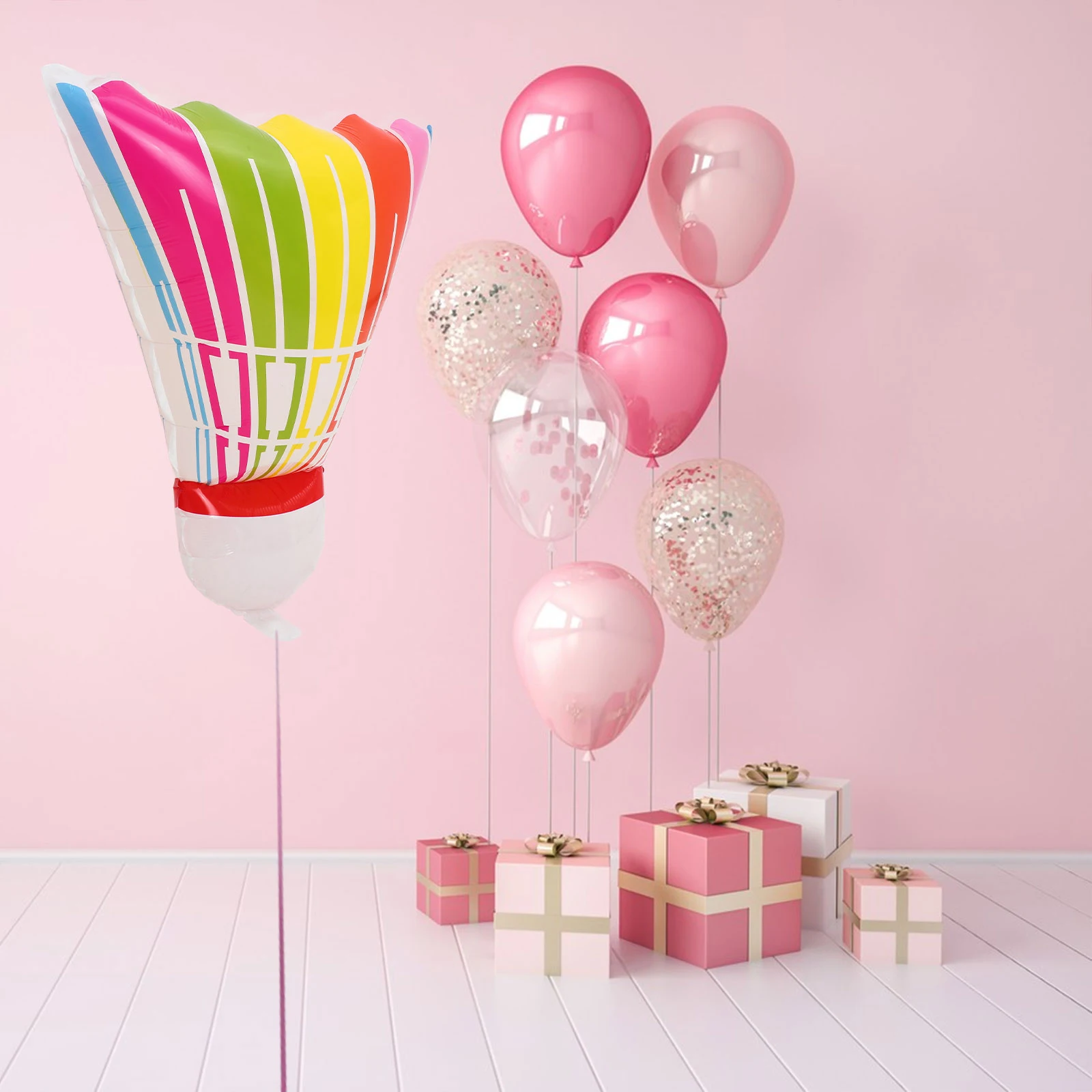 

1Set Inflatable Badminton Balloon Lightweight Foil Birthday Party Decoration Portable Badminton Balloons Party Favors Sports