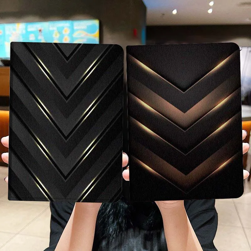 

Popular Black Chevron Shining For Honor Pad 8 V8 9 GT MagicPad 13 3 2 Tab MatePad Pro Air 12 X 12.6 Foldable Tablet Case Gift