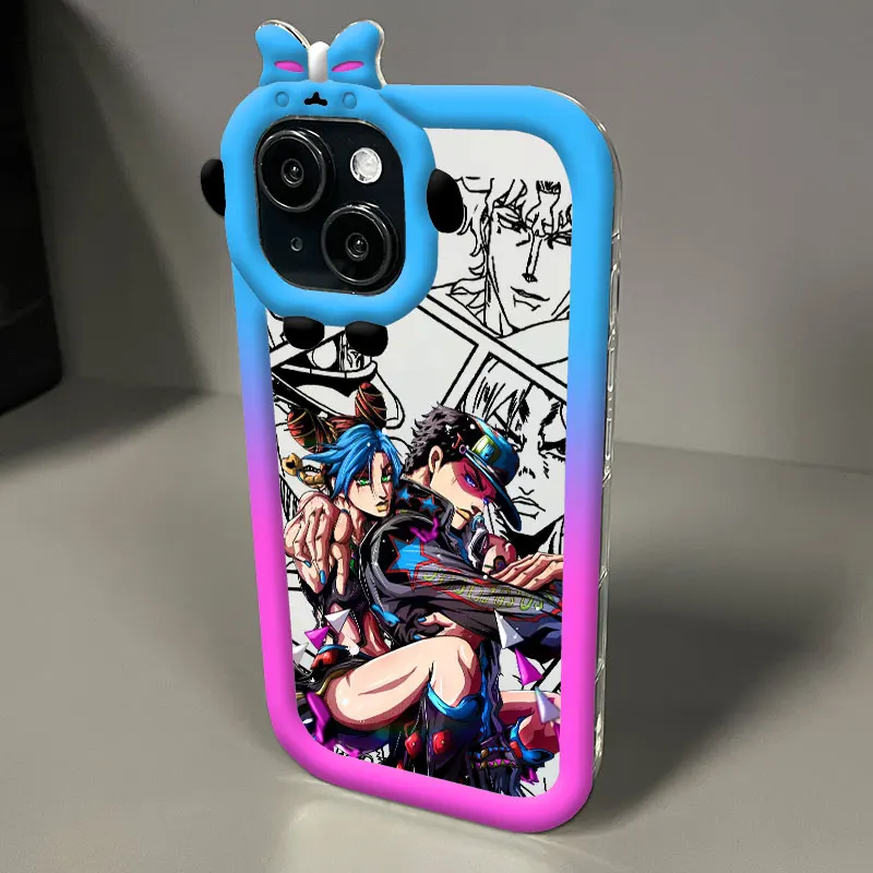 JoJo's Bizarre Adventure Anime For iPhone 15 14 13 12 11 Pro Max XS Max X XR 7 8 Plus 6S 5S Little Monster Phone Case