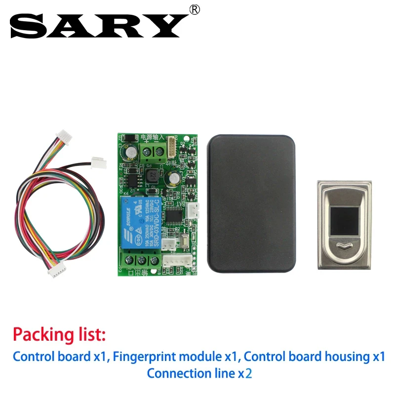 Access control fingerprint control board 7-30V fingerprint identification module DIY low power relay door lock controller