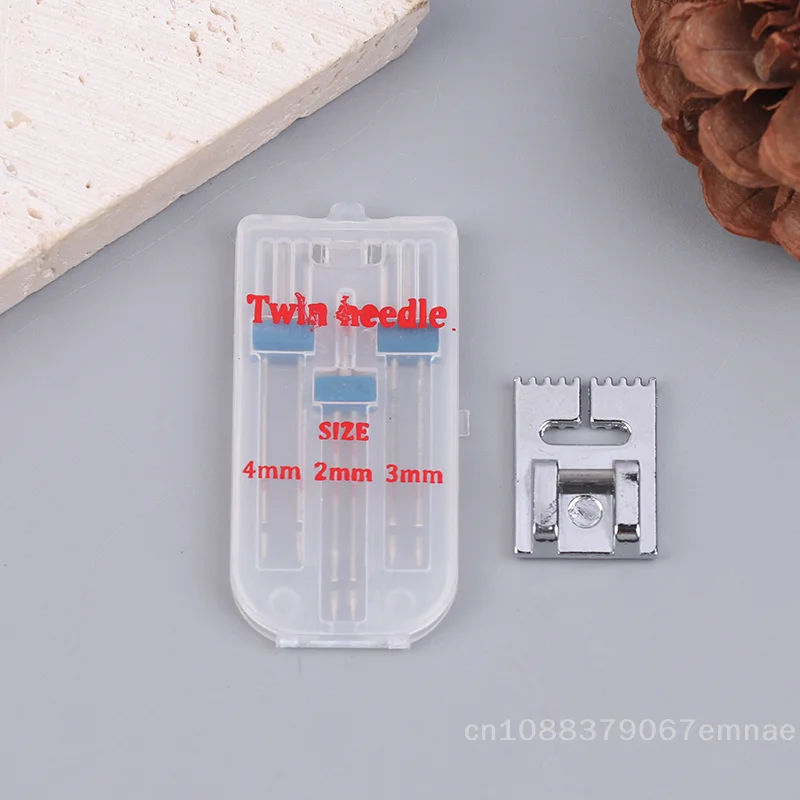 9 الأخدود Pintuck قطعة قدم الضغط في ماكينة الخياطة + 3 قطعة مزدوجة الرأس ماكينة خياطة الإبر 3 حجم 2/3/4 مللي متر لملحقات ماكينة الخياطة المنزلية #1