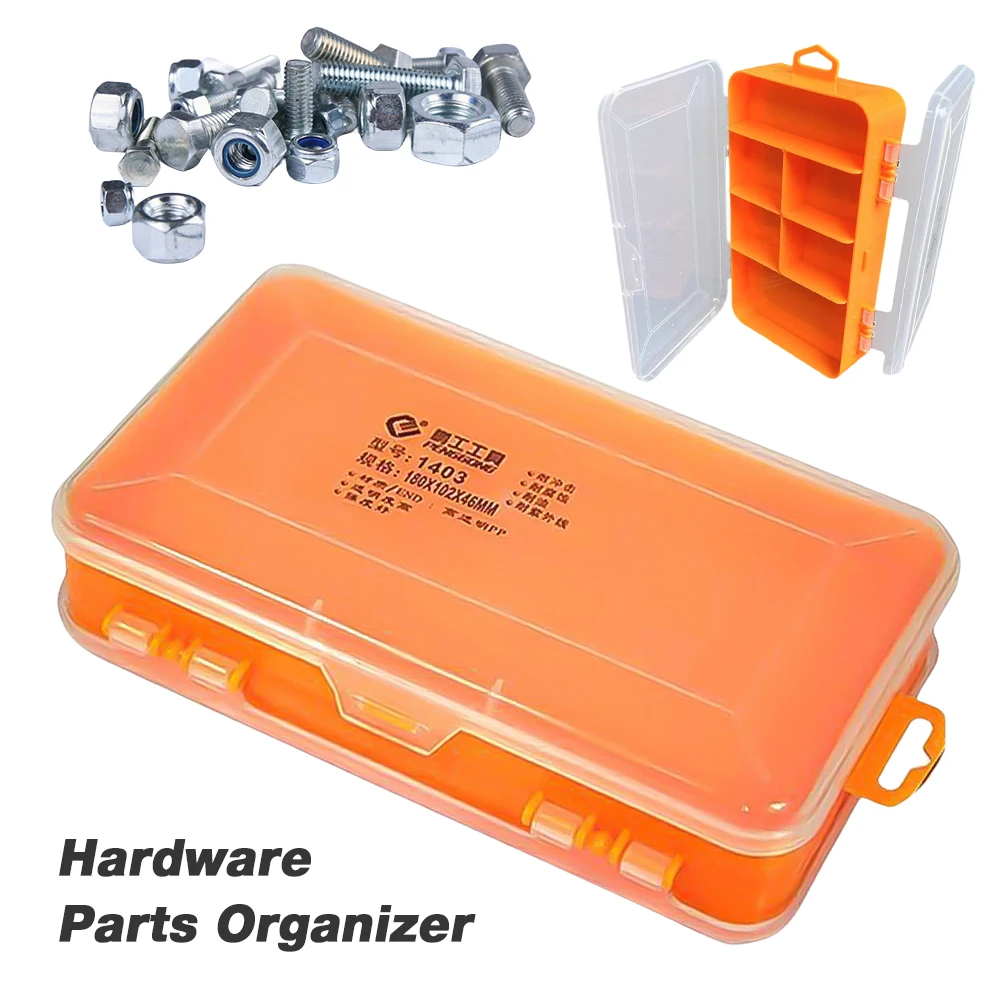 Plastic Double-Side Tool Box Hand Tools Storage Boxes Transparent Organizer Box Multifunctional for Electronic Parts Screw Beads