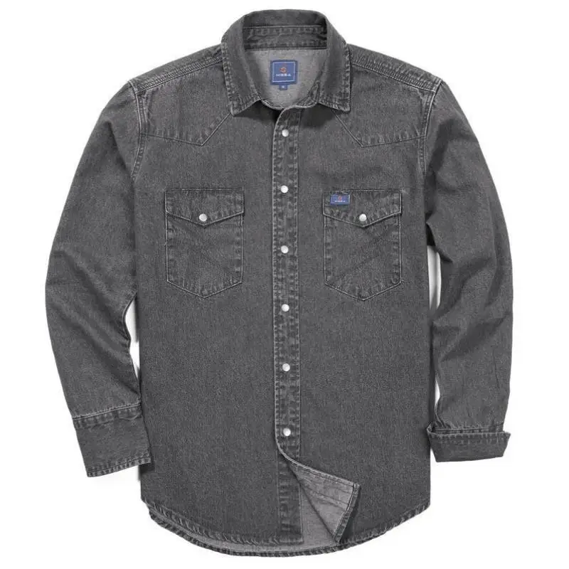 

Однотонная джинсовая рубашка с длинным рукавом, приталенная, с утягивающим эффектом на талии, с рукавами из искусственной кожи длиной три четверти, с воротником, для женщин, как нижний слой одежды