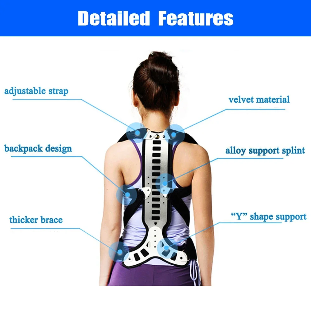 Spine Back Support Brace Improves Posture Corrector for  Men Women Back Shoulder Neck Pain Relief Lumbar Support Straightener