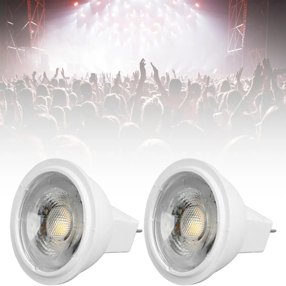 2 Pack Energy Saving GU4 LED Bulbs MR11 3W Bulbs Warm White Light CRI 80 Light Bulbs Track Lighting