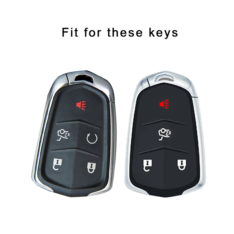 For Cadillac ATS CT6 CTS DTS XT5 Escalade ESV SRX STS XTS ELR 2014 - 2018 TPU Car Smart Key Cover Case Key Fob Bag Keychain