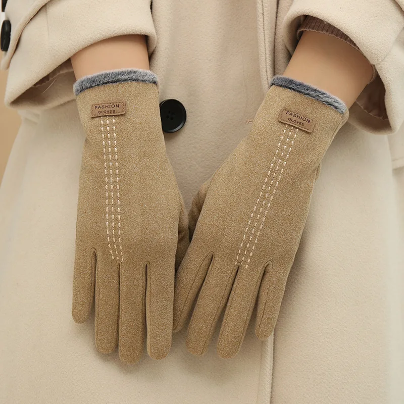 

Warm gloves for women, Korean version of women's gloves with for cycling driving to prevent cold