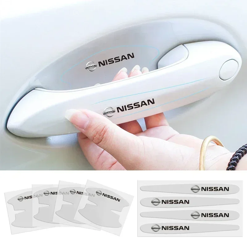 Car Door Waist Handle Protection Stickers for Nissan Nismo Qashqai J11 J10 Leaf Juke Patrol Micra X Trail T32 Tiida Navara Note