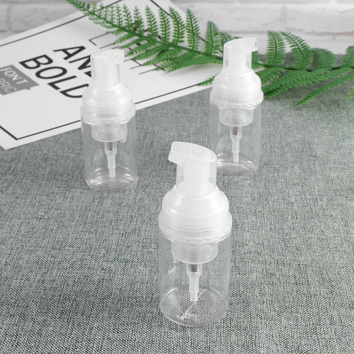 

5Pcs Foam Pump Bottles Small Transparent Portable Refillable Travel Containers Leakproof Bubble Maker Dispenser