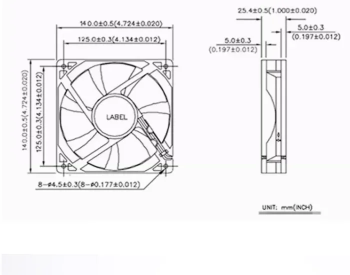 140MM high wind capacity cabinet router succulent plant rack indoor ventilation and heat dissipation fan rack 220V speed regulat