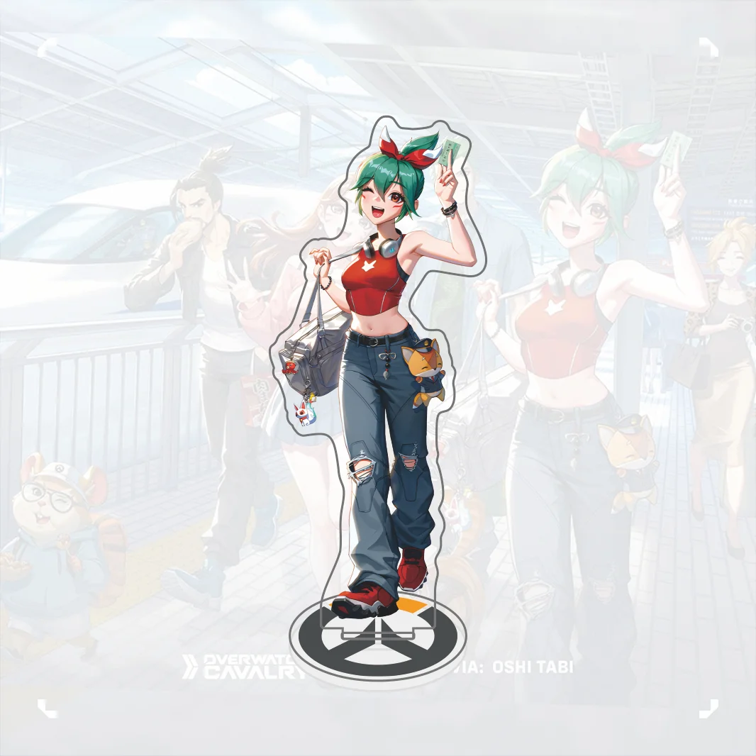 Overwatch Collab Exclusive Acrylic Stand, DVa Kiriko Mercy Genji Anime Figure Standee, Game Desk Decor Limited New Keychain view 4