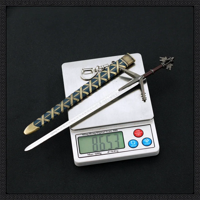 22 CENTIMETRI Caccia Selvaggia Aerondight Geralt Arma Periferiche di Gioco Modello Full Metal Da Collezione Scrivania Ornamenti Cosplay Spada Giocattolo Ragazzo Regalo