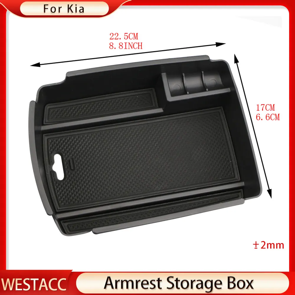 Car Central Armrest Storage Box for KIA Sportage KX5 QL AT 2016 2017 2018 2019 Container Holder Tray Organizer Accessories