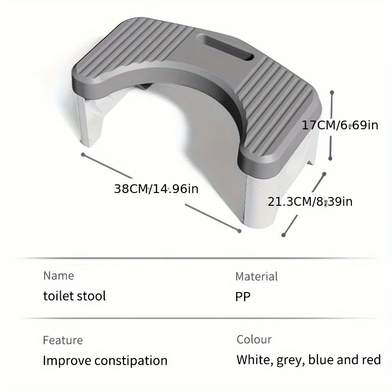 Premium Thickened Toilet Stool-Safe Squatting Aid for Adults, Elders&Pregnant Women-Comfortable, Durable, Non-Slip Foot Stool