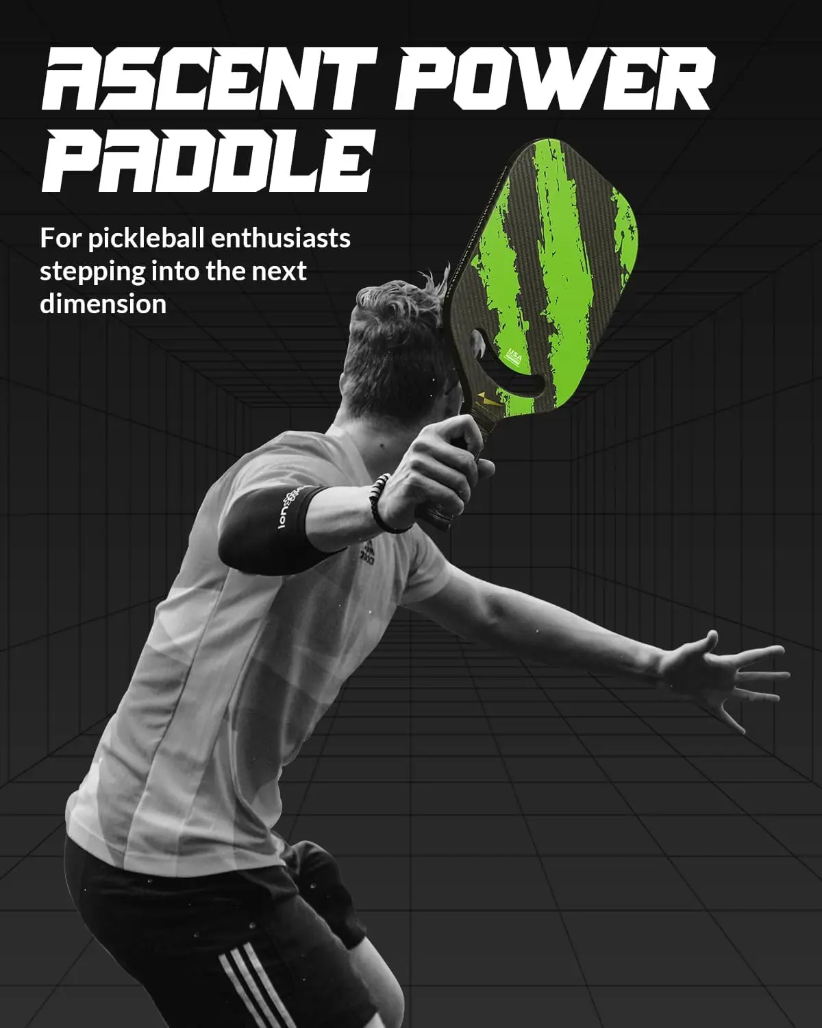 Fibra Pickleball Paddle com Aero Throat, Aprovado USAPA, Raquete termoformada para potência e controle, 13mm, 16mm