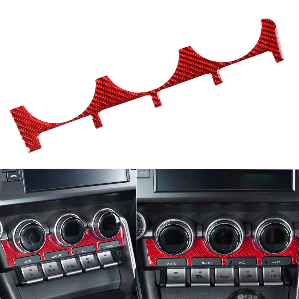 

AC Sticker For Subaru BRZ Toyota GR86 2021 2022 2023 Carbon Fiber RHD LHD InteriorAir Conditioning Adjust Panel Accessories