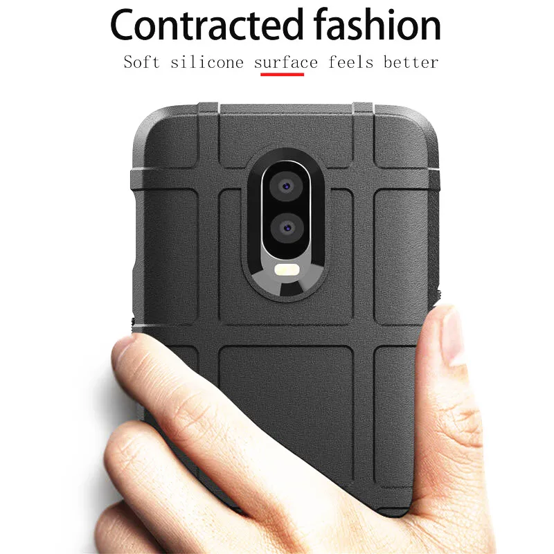 Shockproof Shield Cases for Oneplus 6T Full Protective Silicone Armor Cover for oneplus6t One Plus 6t Rubber Matte Phone Case