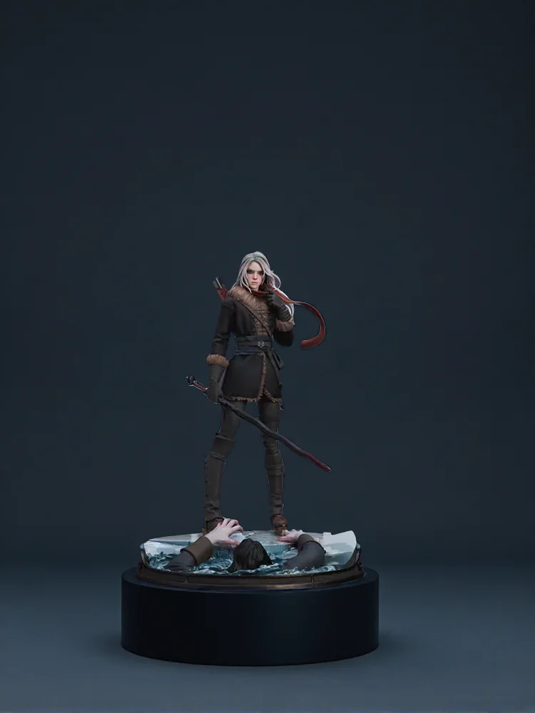 Figurka Ciri Yennefer z gry The Witcher 3: Wild Hunt, w pozycji stojącej, gotowy produkt. Garnitur 18cm Ruchoma Zabawka z PVC Prezent — 2
