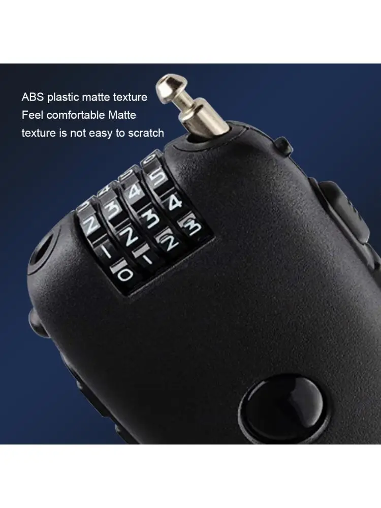 AliExpress NONE Motorcycle Helmet Lock Mini Cable Code Lock Portable Cycling Motorbike Helmet Password Lock for Travel Luggag 4 Digit Resettable