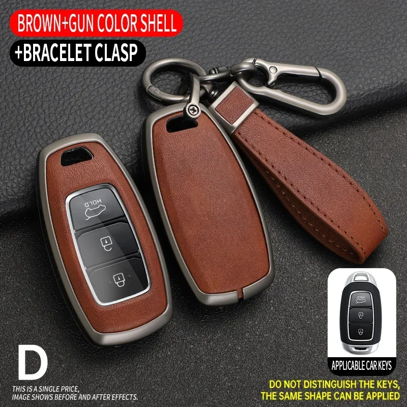 

3 4 5 Button Car Key Fob Case Cover For Hyundai I30 Ix35 KONA Encino Solaris Azera Grandeur Ig Accent Santa Fe Palisade Keychain